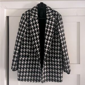 Theory houndstooth black and white blazer